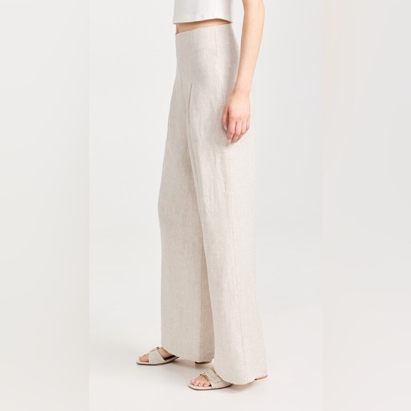Reformation Cleo Linen Pants in Oatmeal (US 8) - Picture 4 of 10